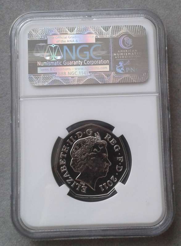 2011 Great Britain 50 Pence NGC MS65 (Olympics - Modern Pentathlon)