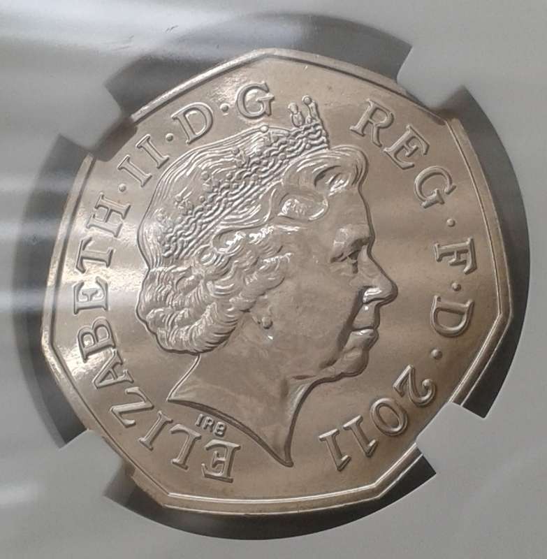 2011 Great Britain 50 Pence NGC MS65 (Olympics - Modern Pentathlon)