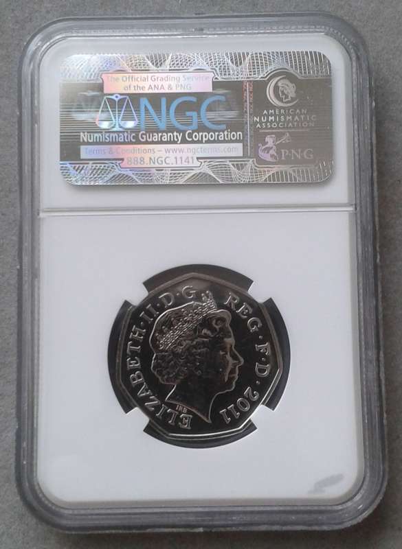 2011 Great Britain 50 Pence NGC MS65 (Olympics - Rowing)
