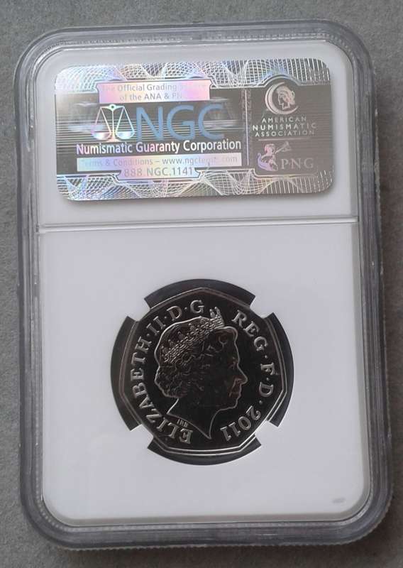 2011 Great Britain 50 Pence NGC MS65 (Olympics - Fencing)