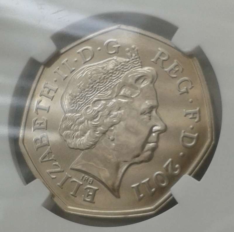 2011 Great Britain 50 Pence NGC MS65 (Olympics - Fencing)