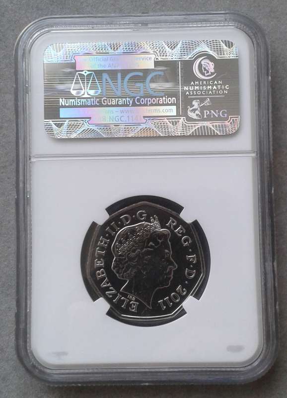 2011 Great Britain 50 Pence NGC MS65 (Olympics - Taekwondo)