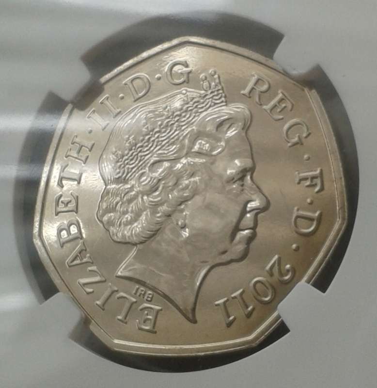 2011 Great Britain 50 Pence NGC MS65 (Olympics - Taekwondo)