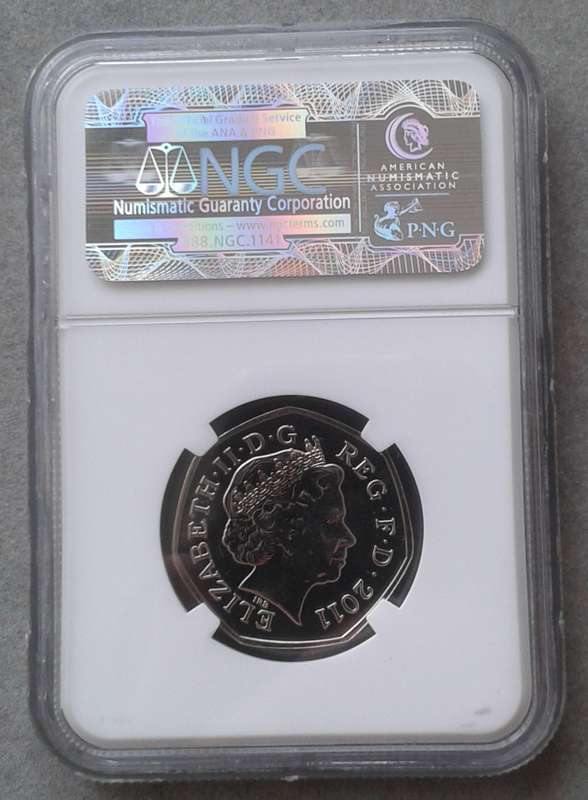 2011 Great Britain 50 Pence NGC MS65 (Olympics - Badminton)