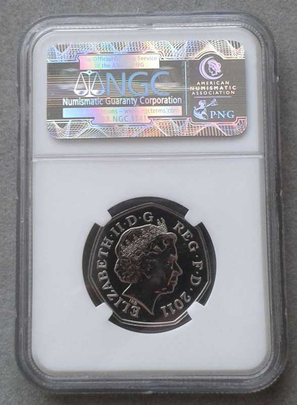 2011 Great Britain 50 Pence NGC MS65 (Olympics - Sailing)