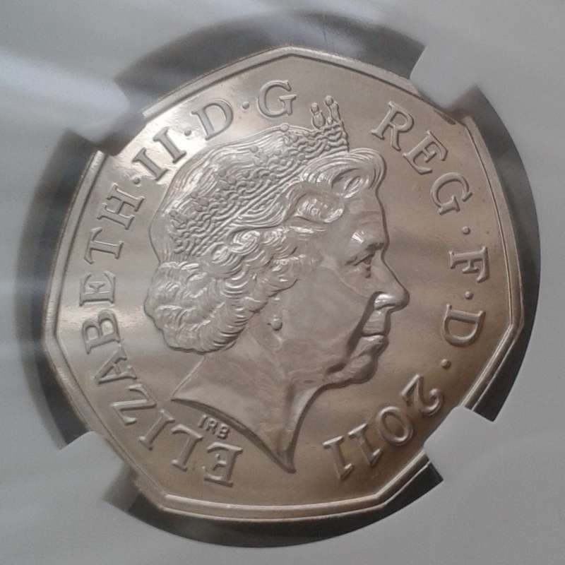 2011 Great Britain 50 Pence NGC MS65 (Olympics - Sailing)