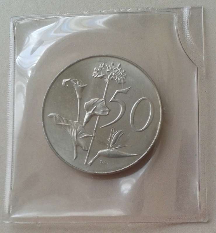 1967 Afrikaans uncirculated nickel 50c (low mintage)