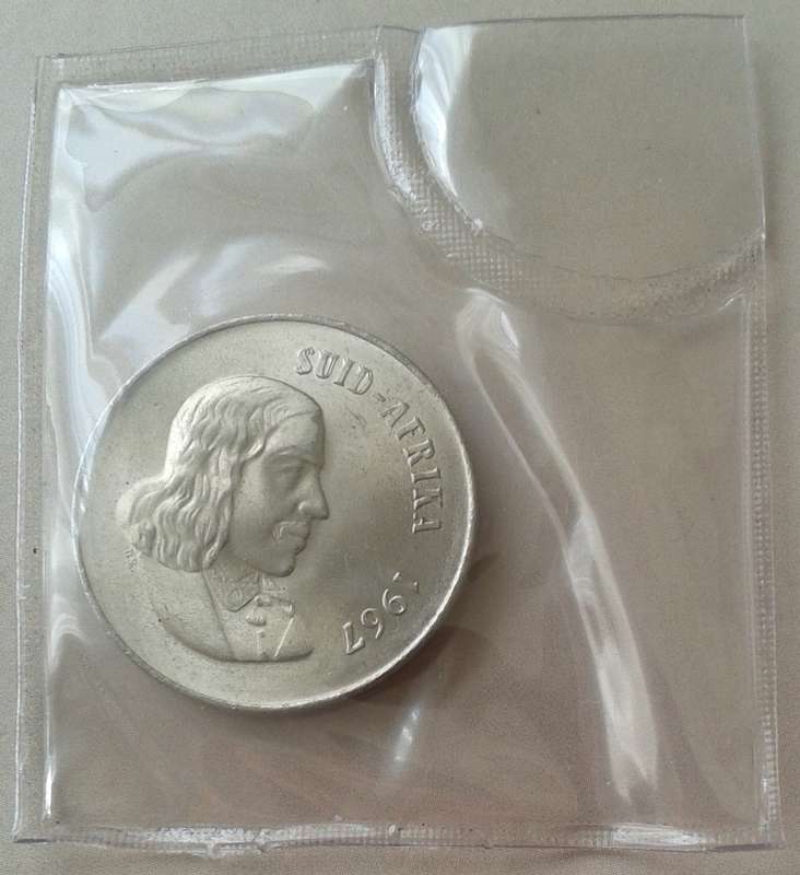 1967 Afrikaans uncirculated nickel 20c (low mintage)