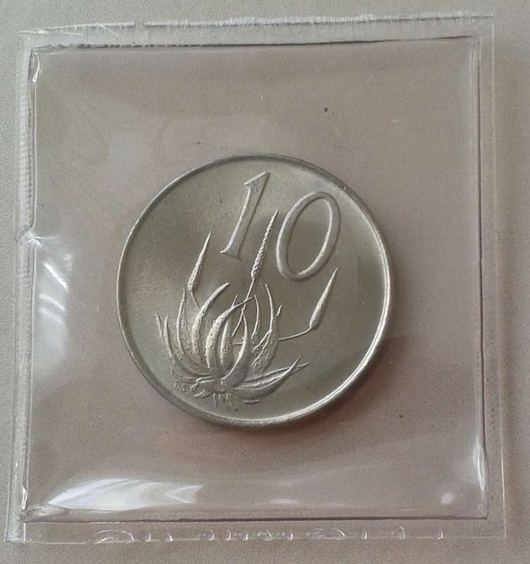 1967 Afrikaans uncirculated nickel 10c (low mintage)