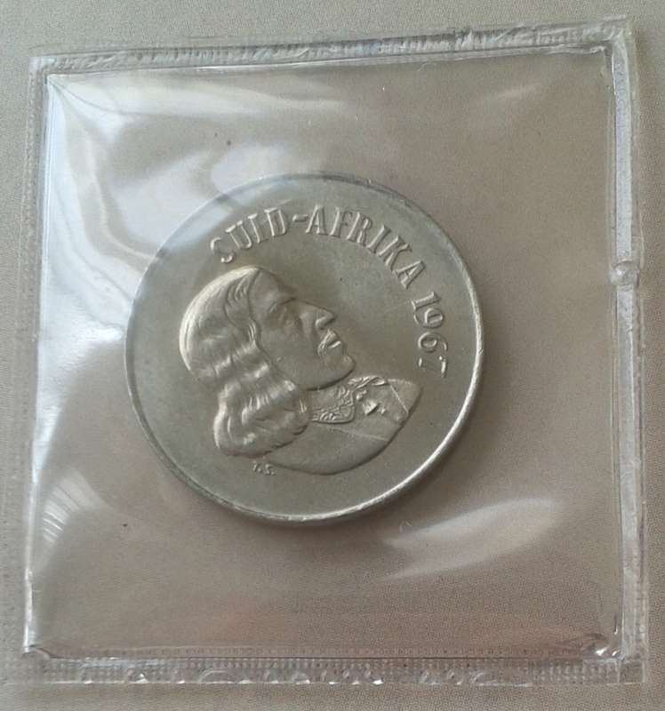 1967 Afrikaans uncirculated nickel 10c (low mintage)