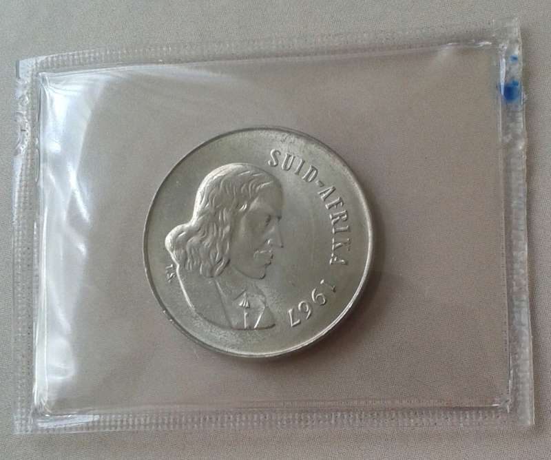 1967 Afrikaans uncirculated nickel 5c