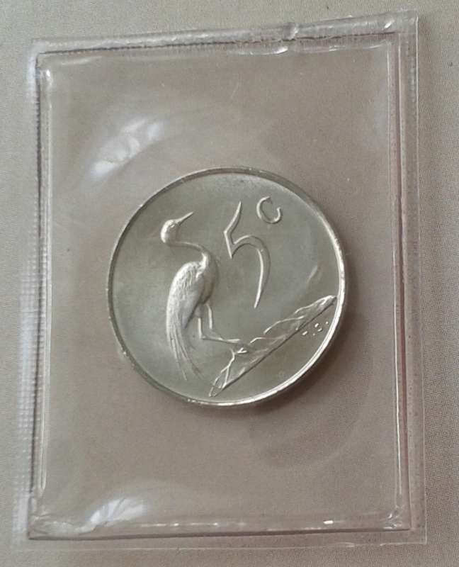 1967 English uncirculated nickel 5c
