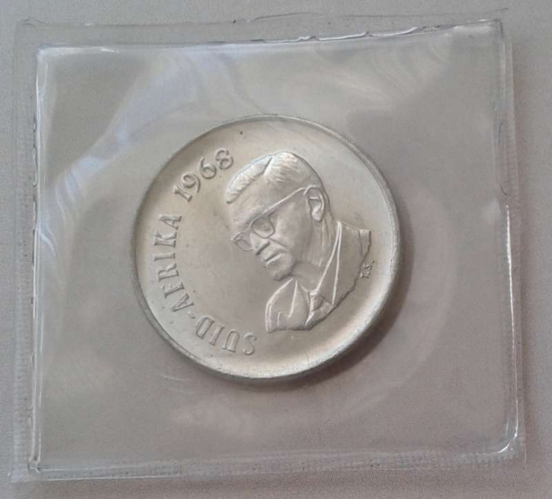 1968 Afrikaans uncirculated nickel 10c (Pres.Swart) - Lower mintage