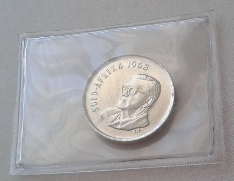 1968 Afrikaans uncirculated nickel 5c (Pres.Swart)