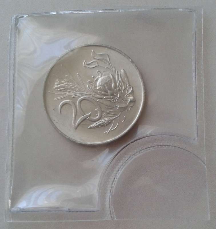1968 English uncirculated nickel 20c (Pres.Swart) - Lower mintage