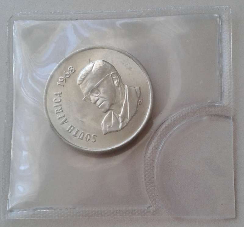 1968 English uncirculated nickel 20c (Pres.Swart) - Lower mintage