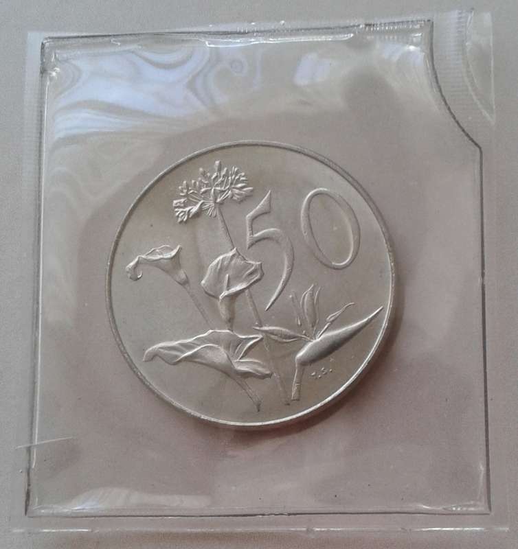 Uncirculated 1967 English nickel 50c (low mintage)