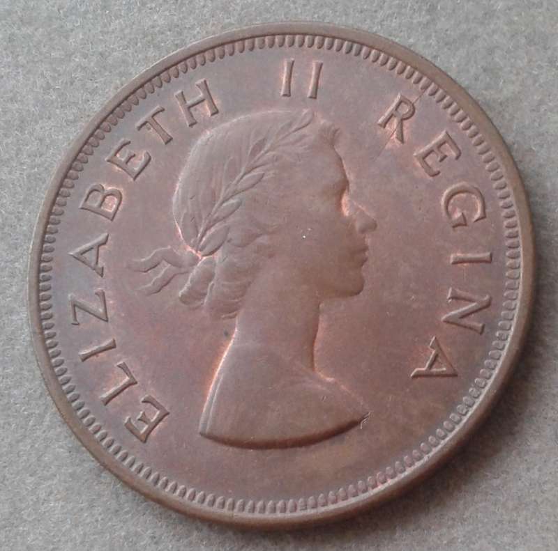 1954 Uncirculated union penny with remaining lustre
