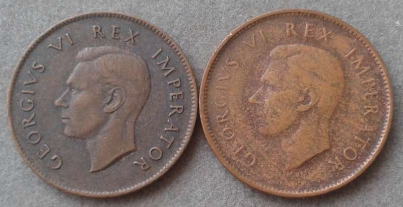 1942 and 1943 Union 1/4 penny set