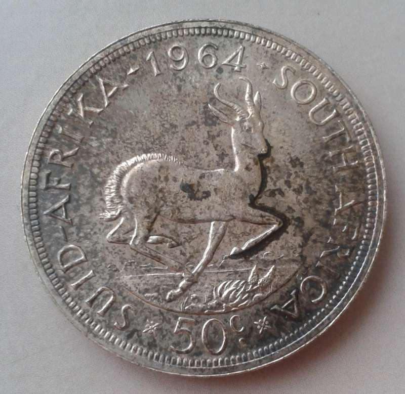 Toned 1964 Republic proof silver 50c