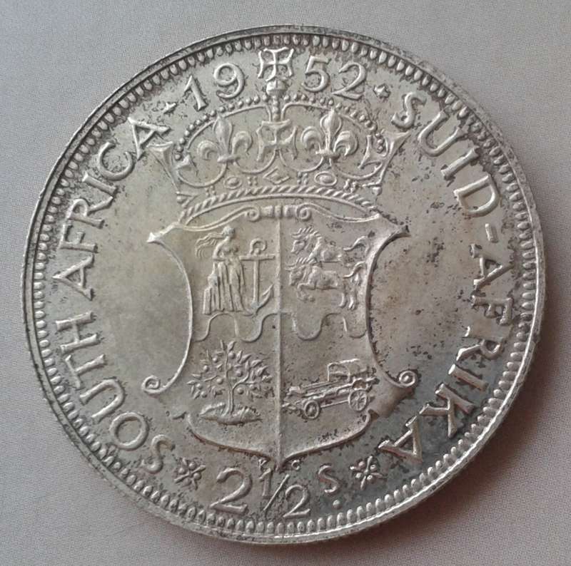 Nice 1952 Union silver 2 1/2 Shillings in proof