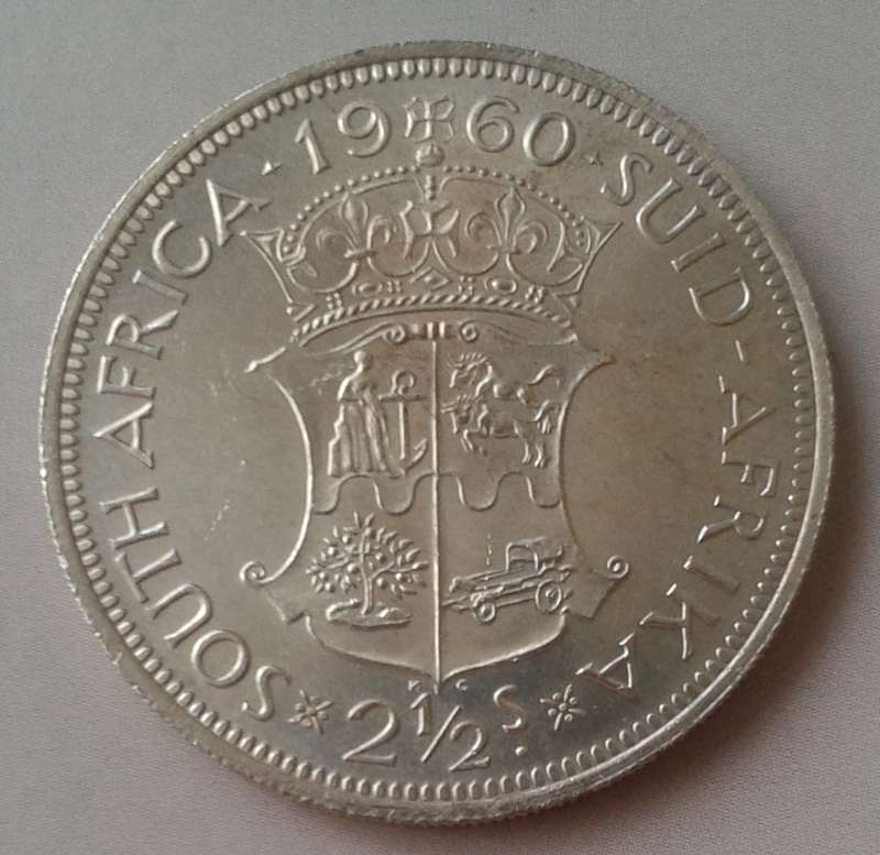 Scarce 1960 union silver 2 1/2 Shillings (mintage: 12168)
