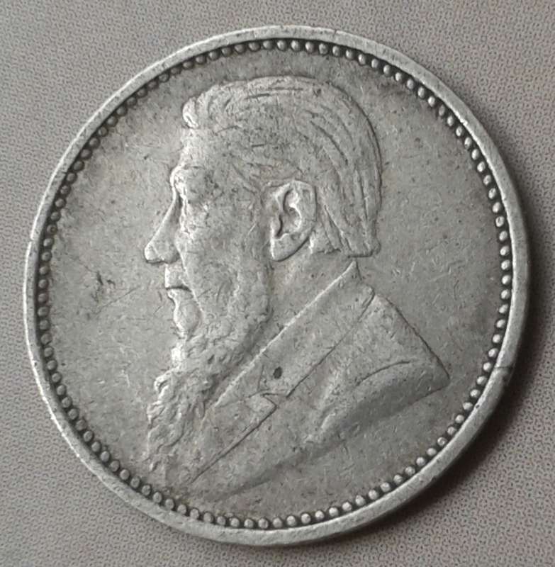 Decent 1894 ZAR Kruger silver tickey