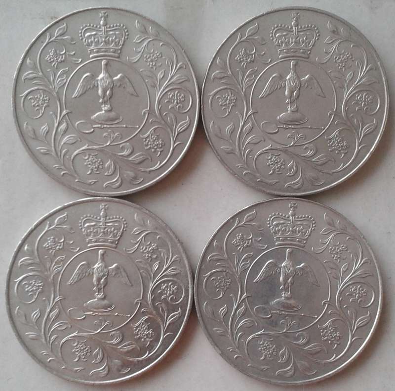 1977 Queen Elizabeth II silver jubilee nickel crown