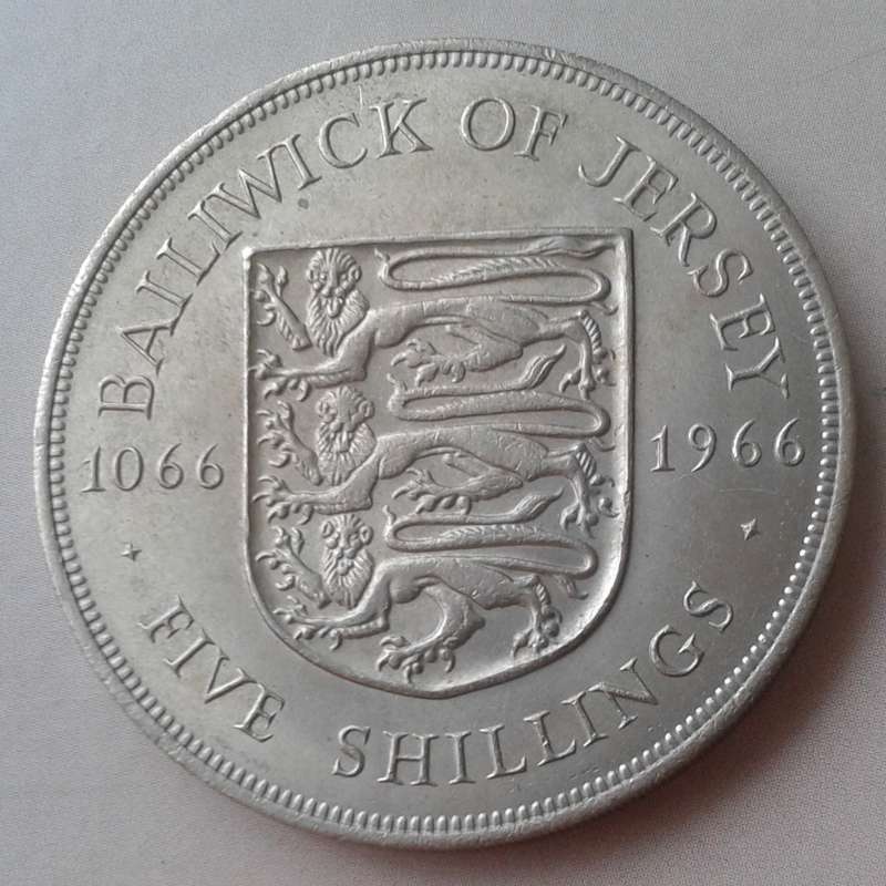 1966 Bailiwick of Jersey 5 Shillings (Battle of Hastings)