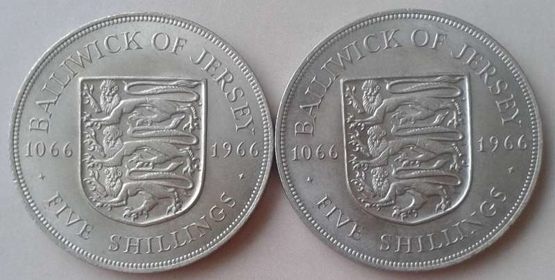 1966 Bailiwick of Jersey 5 Shillings (Battle of Hastings).
