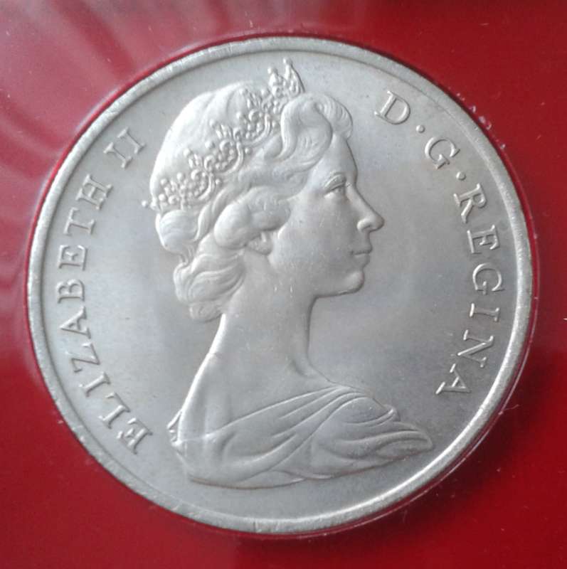 1967 Gibraltar crown in perspex case