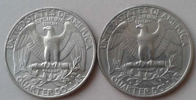 1984/1985 USA Washington quarter dollar set
