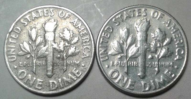 1968/1980 USA Roosevelt dime set