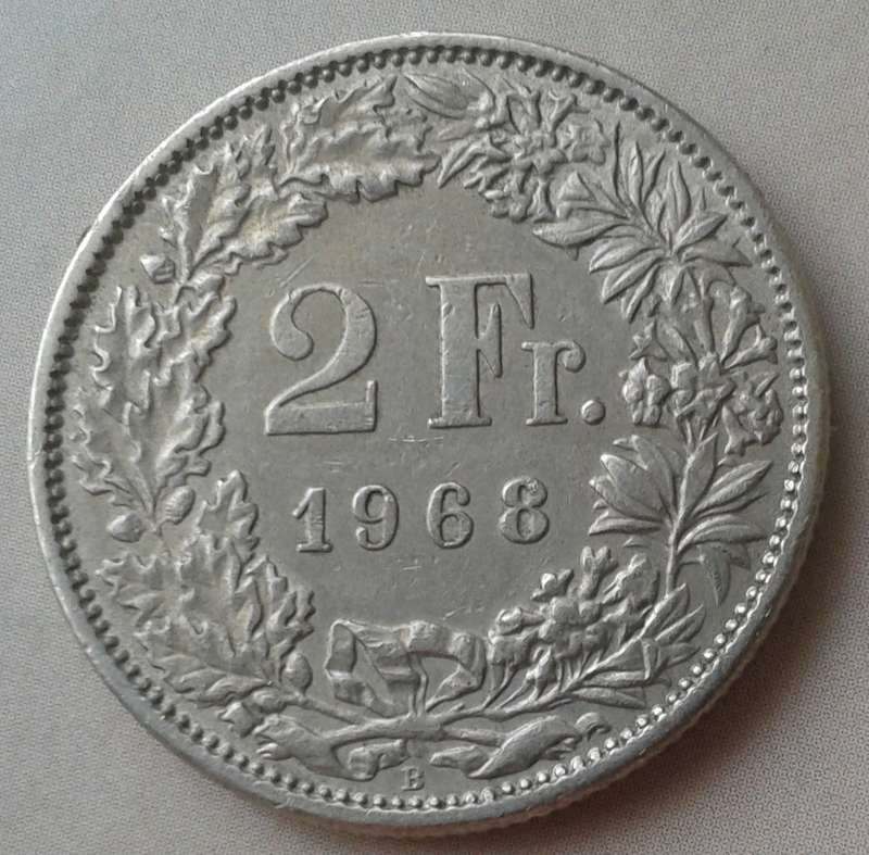 1968 Switzerland 2 Francs