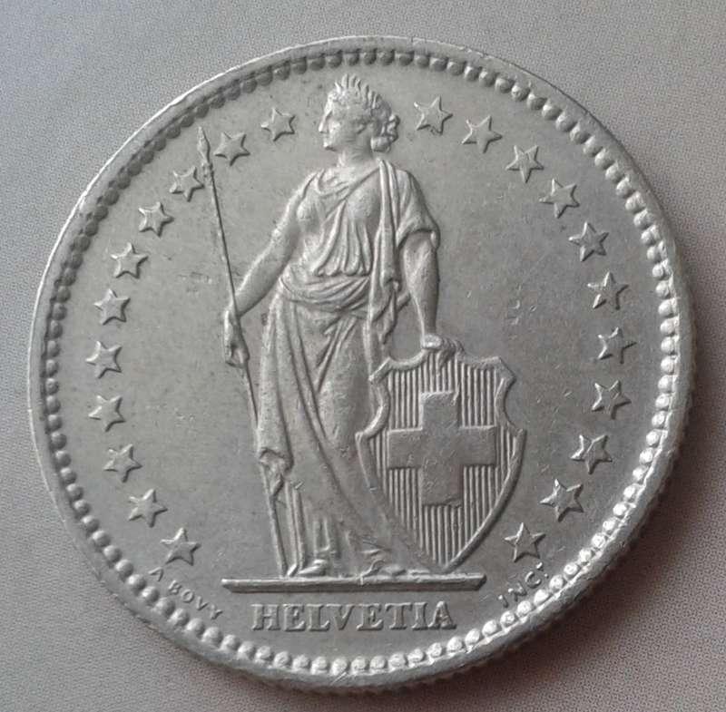 1980 Switzerland 2 Francs.