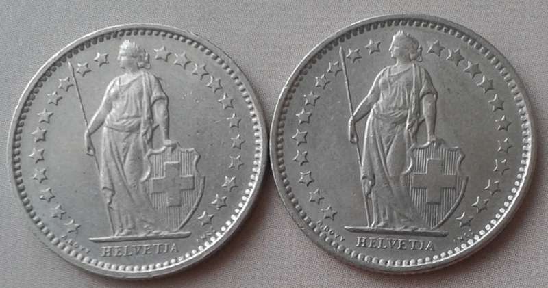 1978/1979 Switzerland 1/2 Franc set