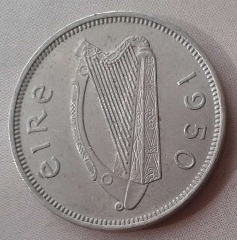 1950 Ireland sixpence