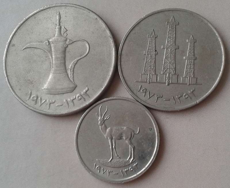 Lot of x3 United Arab Emirates coins