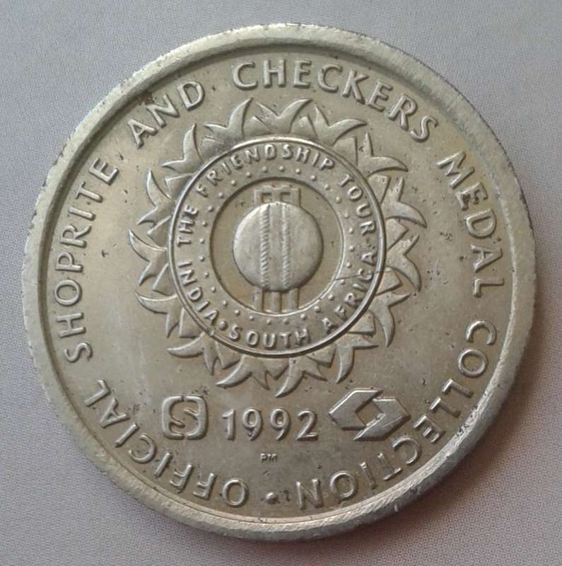 1992 Shoprite and Checkers Jonty Rhodes cricket medal