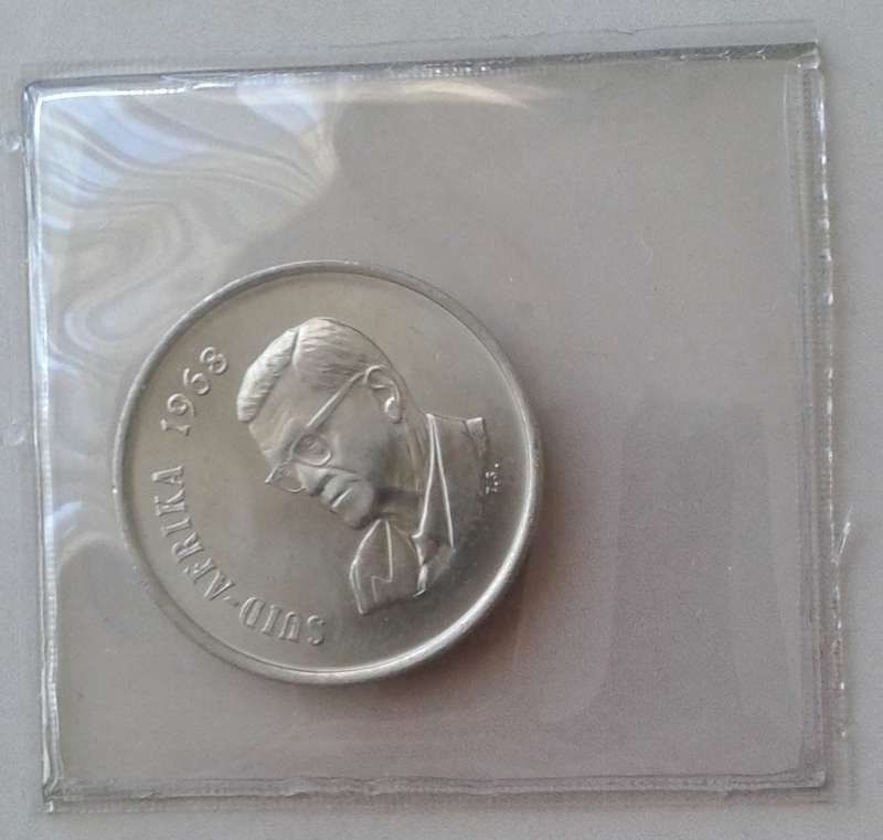 1968 Afrikaans uncirculated  20c (Pres.Swart) - Lower mintage.