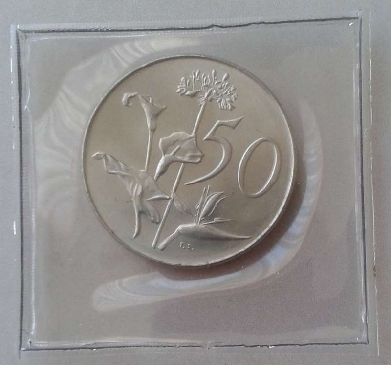 1968 Afrikaans uncirculated 50c (Pres.Swart)