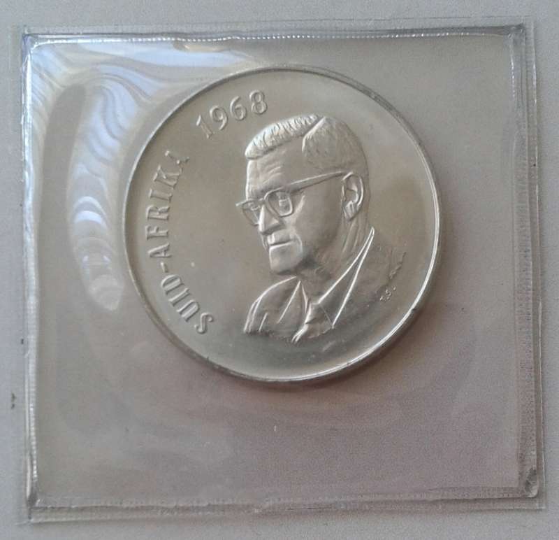 1968 Afrikaans uncirculated 50c (Pres.Swart)
