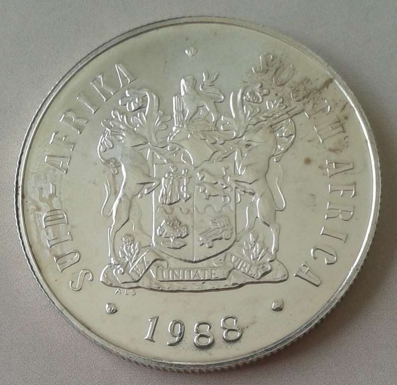1988 Groot Trek uncirculated  silver R1 in bag