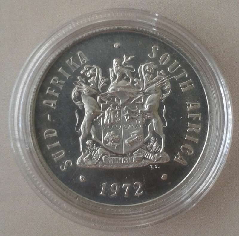 Encapsulated 1972 proof silver R1 (mintage: 10000)