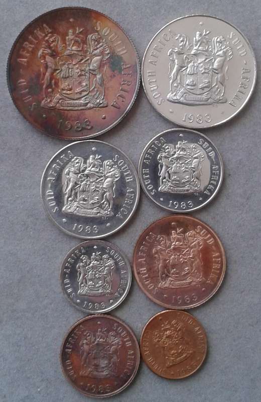1983 Republic short proof set with silver R1 (not boxed)