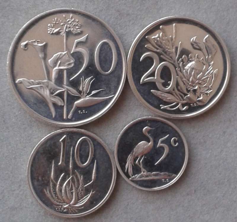 Lot of x4 Republic 1971 proof coins (50c-5c)