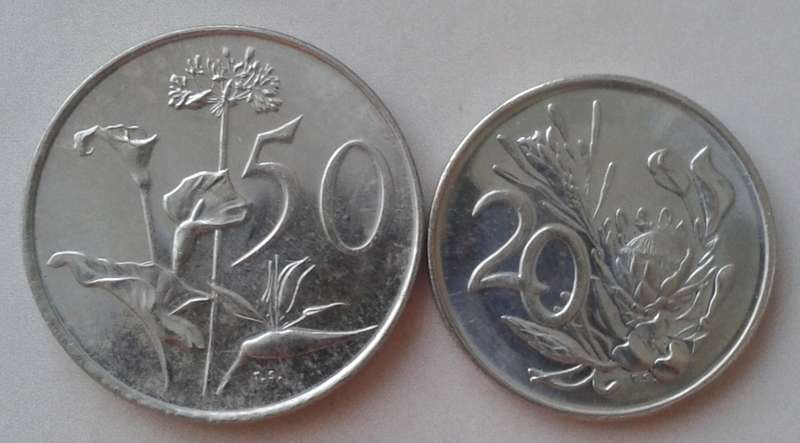 1981 Republic uncirculated 50c and 20c