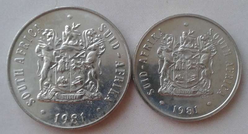 1981 Republic uncirculated 50c and 20c