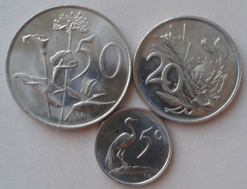 1981 Republic uncirculated 50c/20c/5c