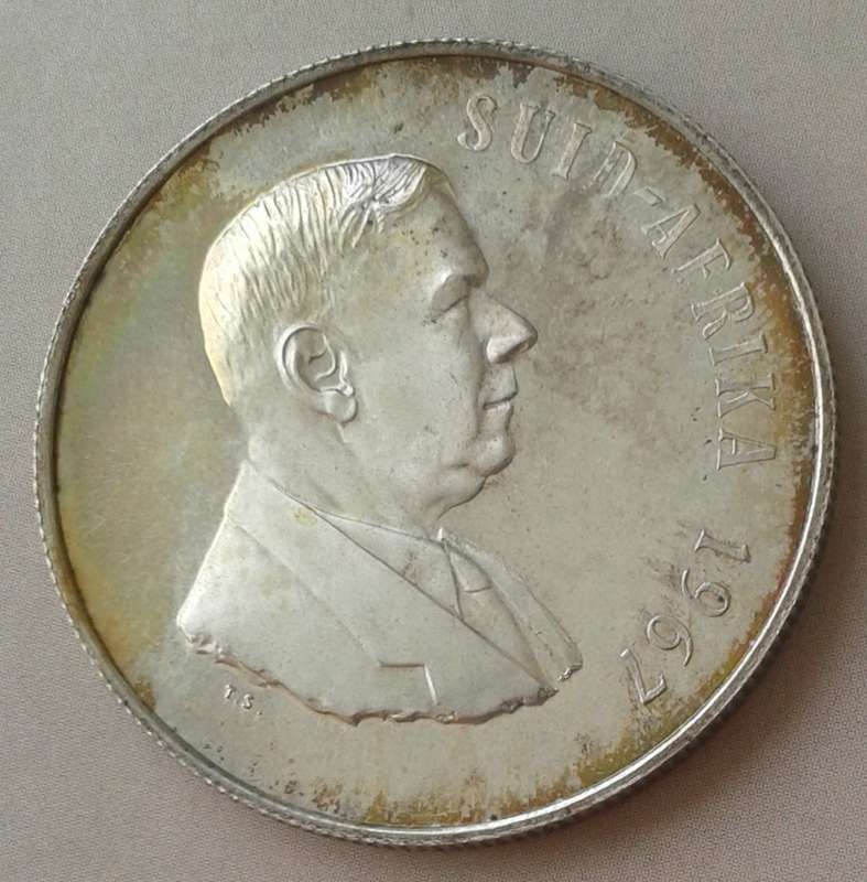 1967 Afrikaans proof silver R1 (mintage: 25000)